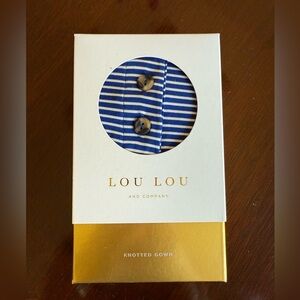 Brand New Lou Lou and Co Blue Striped Knotted Gown